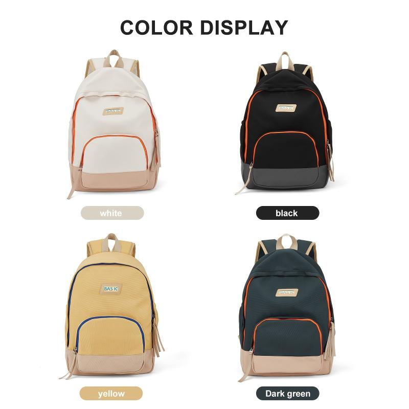 Stylish Colorblock School Bag Large Capacity Backpack