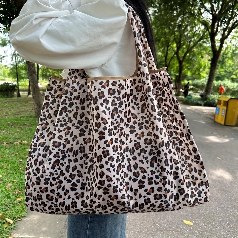 Large Capacity Shopping Tote Bag Nylon Foldable Portable Reusable Grocery Bag
