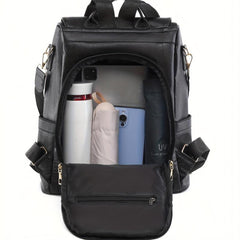 Casual Argyle Pattern Storage Bag Rivets Decor Solid Women's Bag