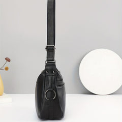 Casual Minimalist Shoulder Bag Solid Zipper Underarm Bag For Women
