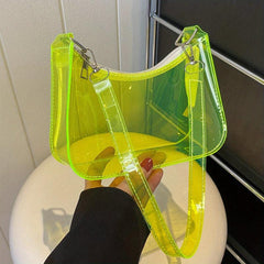Clear PVC Baguette Bag Waterproof Shoulder Bag