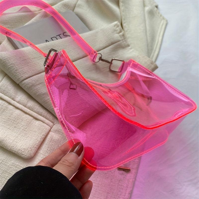 Clear PVC Baguette Bag Waterproof Shoulder Bag