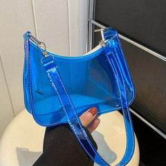 Clear PVC Baguette Bag Waterproof Shoulder Bag