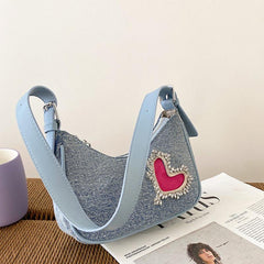Y2K Heart Tassel Shoulder Bag for Cowgirl Style