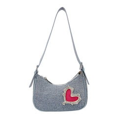 Y2K Heart Tassel Shoulder Bag for Cowgirl Style