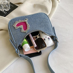 Y2K Heart Tassel Shoulder Bag for Cowgirl Style