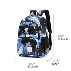 Camouflage Graffiti Print Backpack Set with Lunch Box and Coin Purse