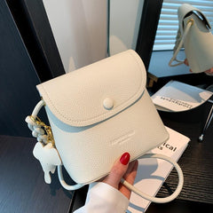 Mini Crossbody Bag PU Flap Shoulder Bag Women's Casual Handbag