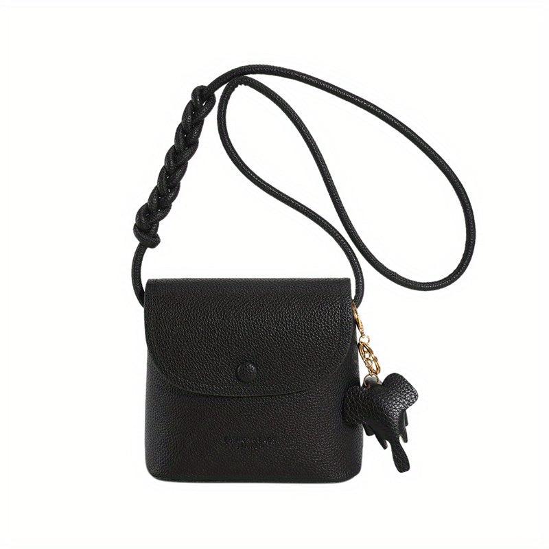 Mini Crossbody Bag PU Flap Shoulder Bag Women's Casual Handbag
