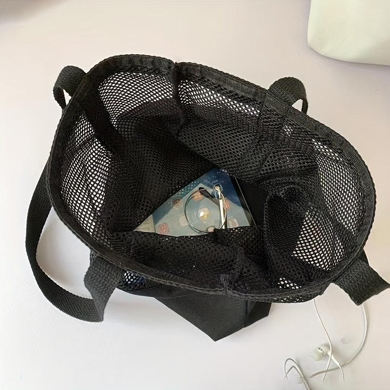 Large Mesh Tote Bag Beach Shoulder Handbag Washable Travel Grocery Shopping