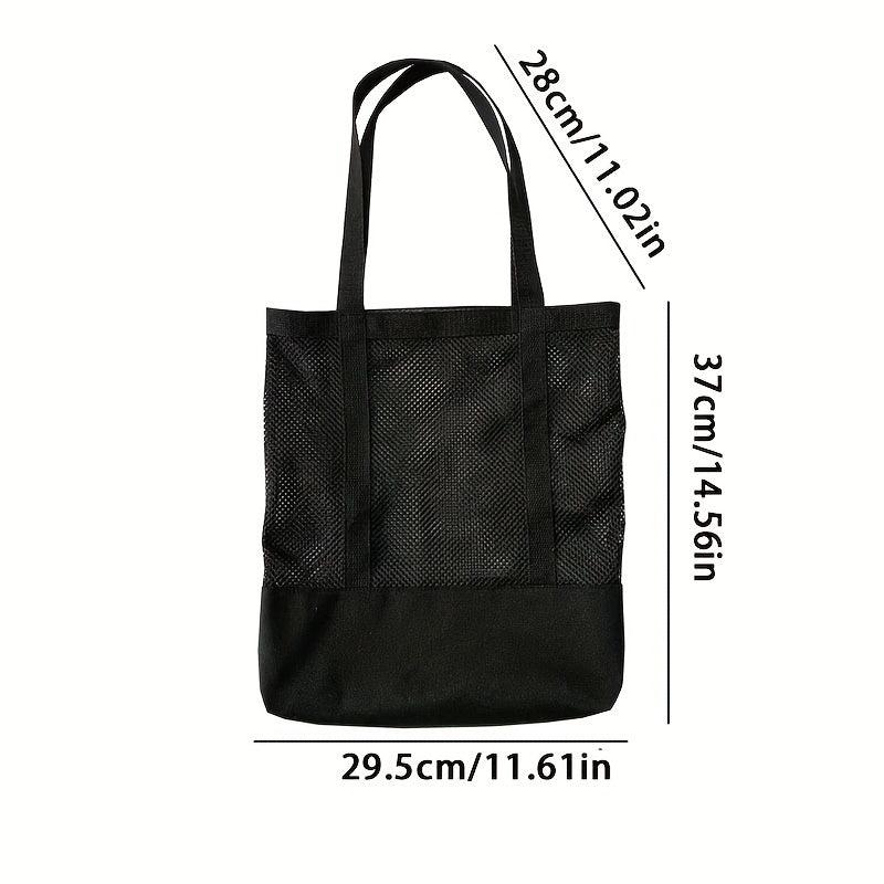 Large Mesh Tote Bag Beach Shoulder Handbag Washable Travel Grocery Shopping