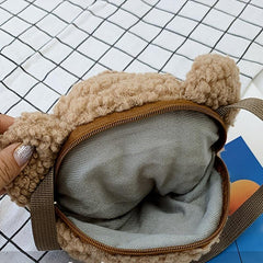 Bear Head Crossbody Bag for Girls Women