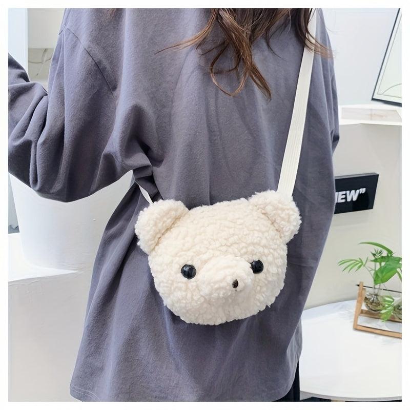 Bear Head Crossbody Bag for Girls Women