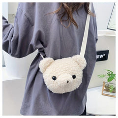 Bear Head Crossbody Bag for Girls Women