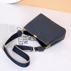 Leather Bucket Bag Solid Crossbody Bag Small Shoulder Purse