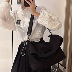 Nylon Tote Bag Braided Strap Large Capacity Handbag