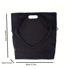 Nylon Tote Bag Braided Strap Large Capacity Handbag