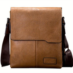 Vintage Crossbody Messenger Bag Retro PU Shoulder Bag Casual Briefcase Handbag