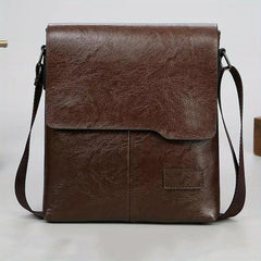 Vintage Crossbody Messenger Bag Retro PU Shoulder Bag Casual Briefcase Handbag