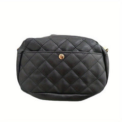 Minimalist Quilted Argyle Pattern Bag Square Zipper Coin Purse
