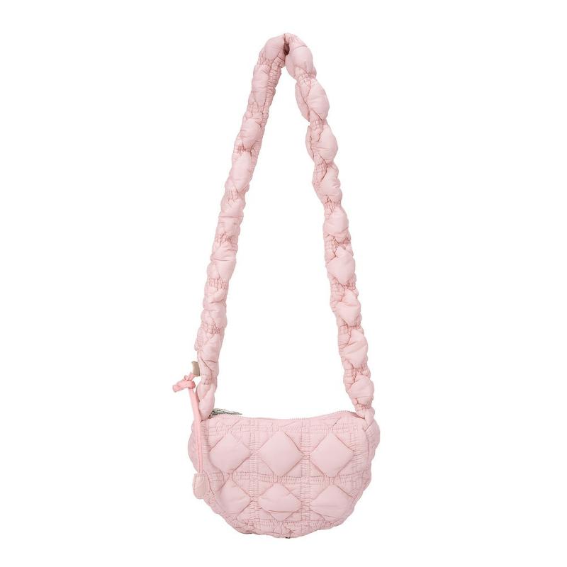 Cloud Ruched Shoulder Bag Rhombus Quilted Crossbody Bag Small Underarm Purse