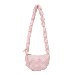 Cloud Ruched Shoulder Bag Rhombus Quilted Crossbody Bag Small Underarm Purse
