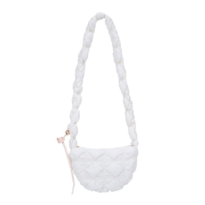 Cloud Ruched Shoulder Bag Rhombus Quilted Crossbody Bag Small Underarm Purse