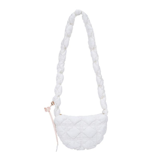 Cloud Ruched Shoulder Bag Rhombus Quilted Crossbody Bag Small Underarm Purse