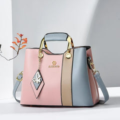 Colorblock Top Handle Satchel Crossbody Bag Women's Handbag & Shoulder Purse