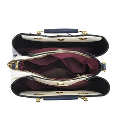 Colorblock Top Handle Satchel Crossbody Bag Women's Handbag & Shoulder Purse