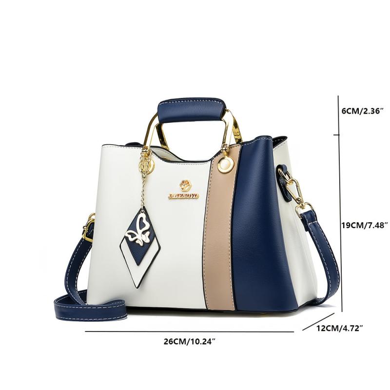 Colorblock Top Handle Satchel Crossbody Bag Women's Handbag & Shoulder Purse