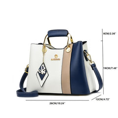 Colorblock Top Handle Satchel Crossbody Bag Women's Handbag & Shoulder Purse