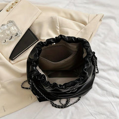 Y2K Drawstring Bucket Bag Large Capacity Stylish Handbag & Shoulder Purse