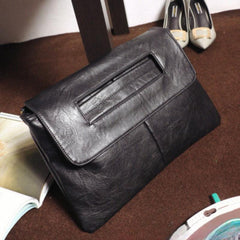Solid Clutch Wallet All Match Large Capacity Carry On Purse PU Leather Bag