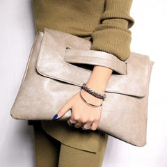 Solid Clutch Wallet All Match Large Capacity Carry On Purse PU Leather Bag