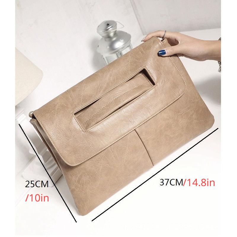 Solid Clutch Wallet All Match Large Capacity Carry On Purse PU Leather Bag