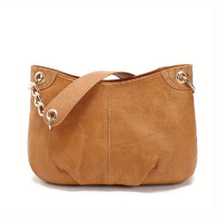 Casual Minimalist Shoulder Bag Solid Underarm Bag Women's Stylish Chain