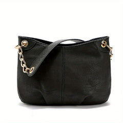 Casual Minimalist Shoulder Bag Solid Underarm Bag Women's Stylish Chain