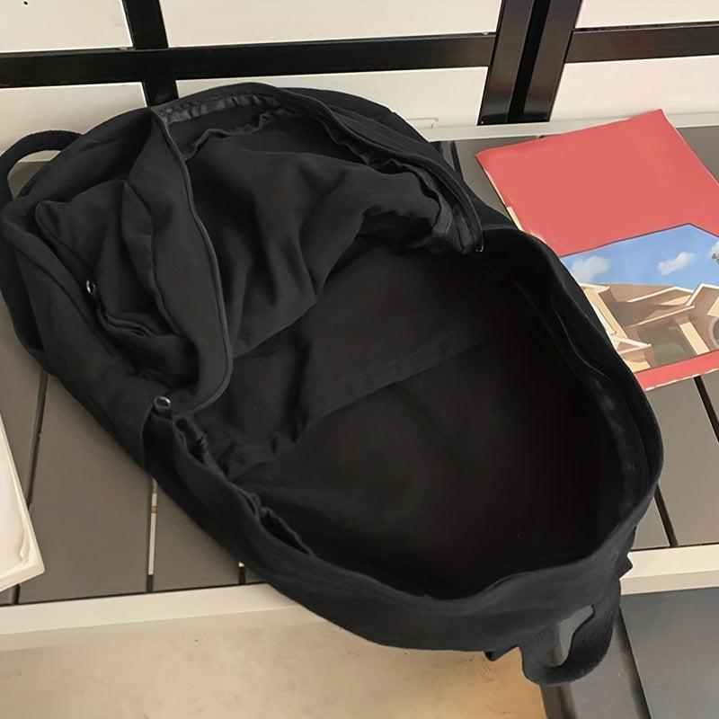 Vintage Canvas Preppy Backpack College Travel Knapsack Laptop Bookbag