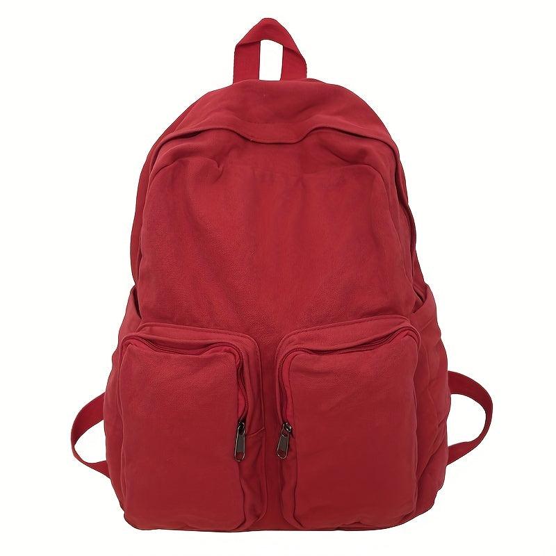 Vintage Canvas Preppy Backpack College Travel Knapsack Laptop Bookbag