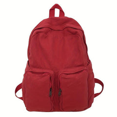 Vintage Canvas Preppy Backpack College Travel Knapsack Laptop Bookbag