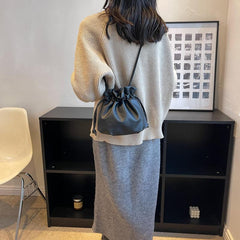 Minimalist Drawstring Bag All Match Crossbody Bag