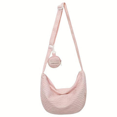 Foldable Shoulder Bag Zipper Bag Adjustable Strap Crossbody Bag