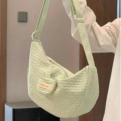 Foldable Shoulder Bag Zipper Bag Adjustable Strap Crossbody Bag
