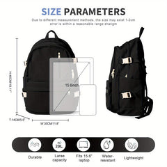 Minimalist Preppy School Bag All Match Storage Daypack Stylish Versatile