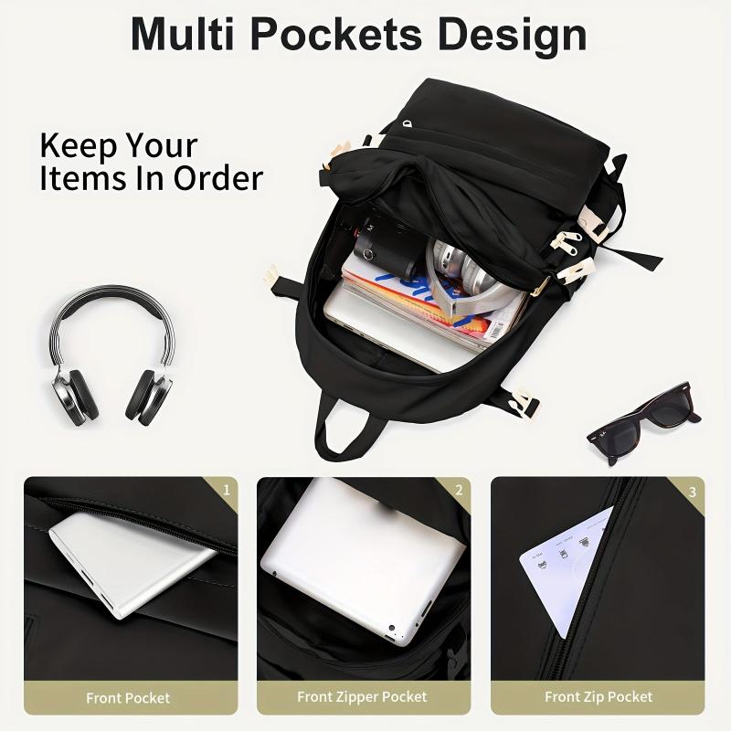 Minimalist Preppy School Bag All Match Storage Daypack Stylish Versatile