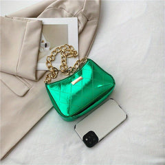 Argyle Quilted Zipper Shoulder Bag Small Purse Underarm Bag