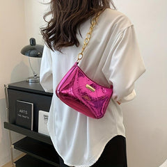 Argyle Quilted Zipper Shoulder Bag Small Purse Underarm Bag