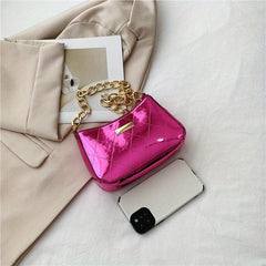 Argyle Quilted Zipper Shoulder Bag Small Purse Underarm Bag