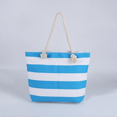 Striped Pattern Tote Casual Bag Large Capacity Shoulder Bag Beach Handbag